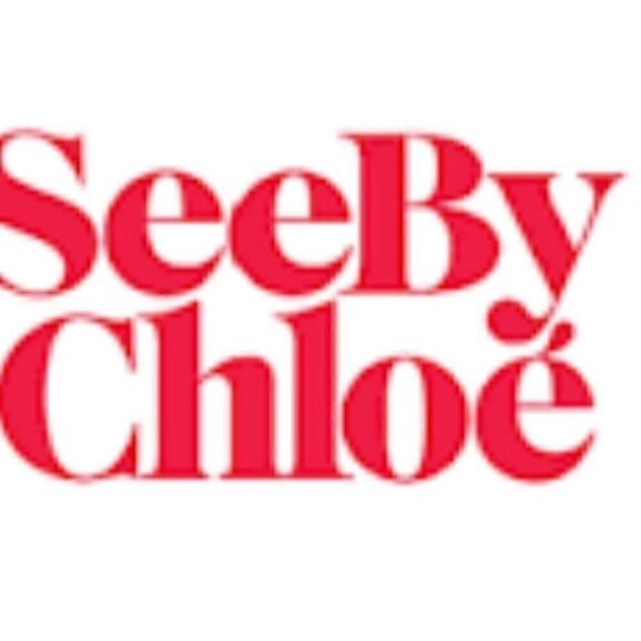 See By Chloe Silk Black and Cream  Patterned Sheer Blouse Size 6 - Picture 2 of 5